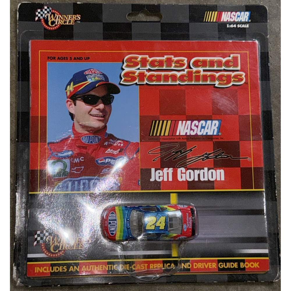 Winners Circle #24 Jeff Gordon Stats And Standing With‎ Guide Book And 1:64 Car